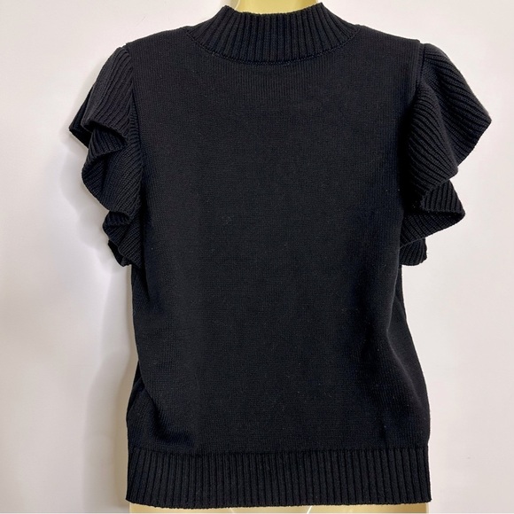 NWT JODIFL Black Butterfly Sleeve Knit Top size S - Picture 2 of 9